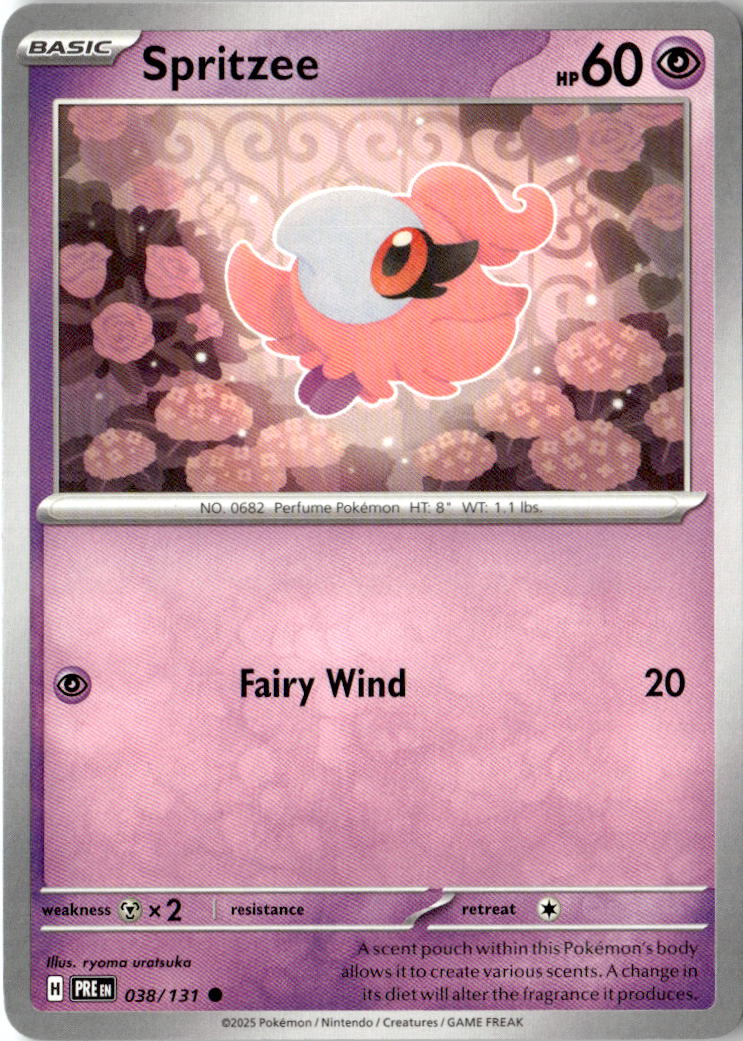 Front of Spritzee 038/131 from Prismatic Evolutions