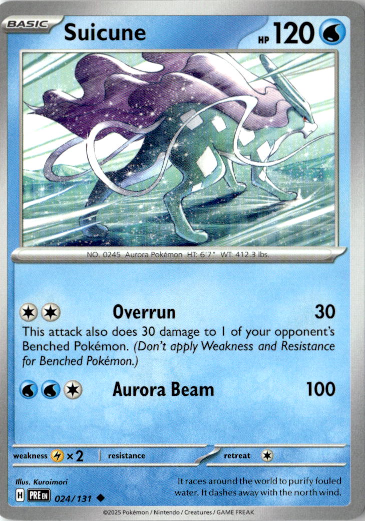 Front of Suicune 024/131 from Prismatic Evolutions