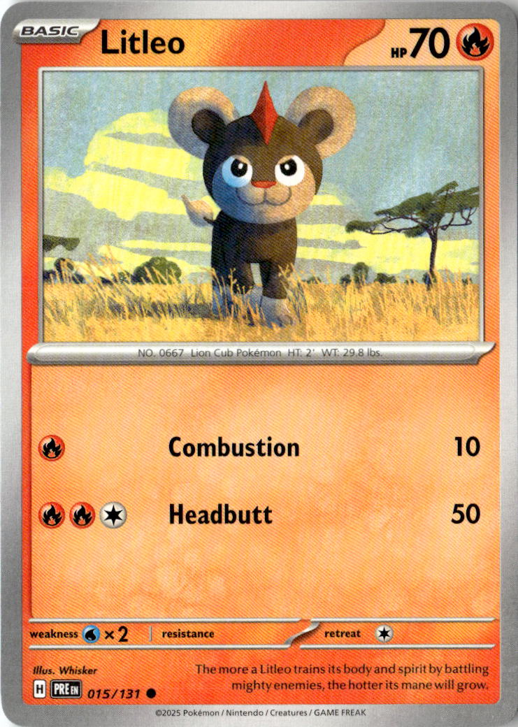 Front of Litleo 015/131 from Prismatic Evolutions