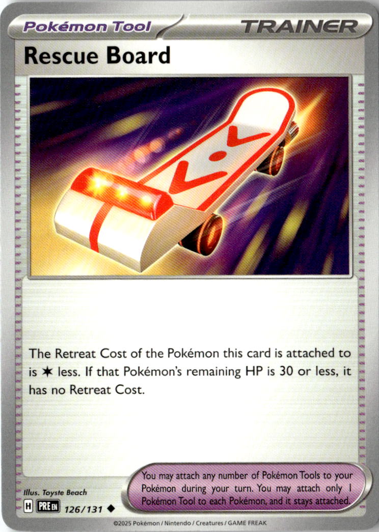 Front of Rescue Board 126/131 from Prismatic Evolutions
