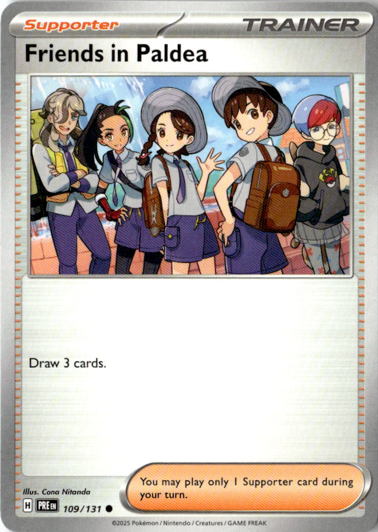 Front of Friends in Paldea - 109/131 109/131 from Prismatic Evolutions