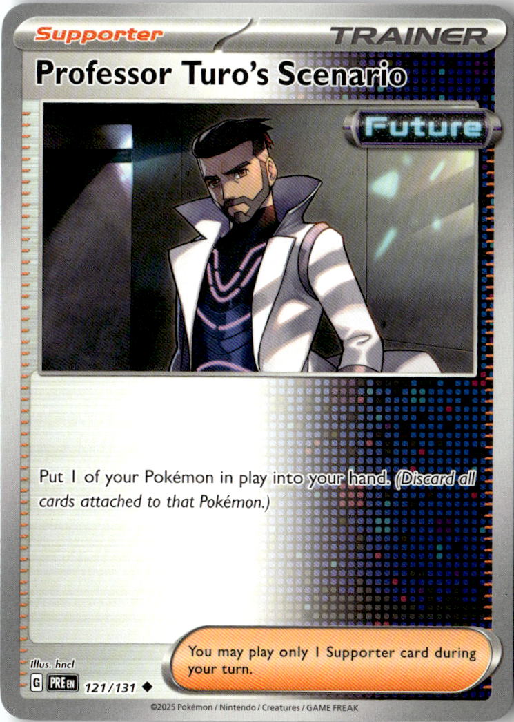 Front of Professor Turo's Scenario 121/131 from Prismatic Evolutions