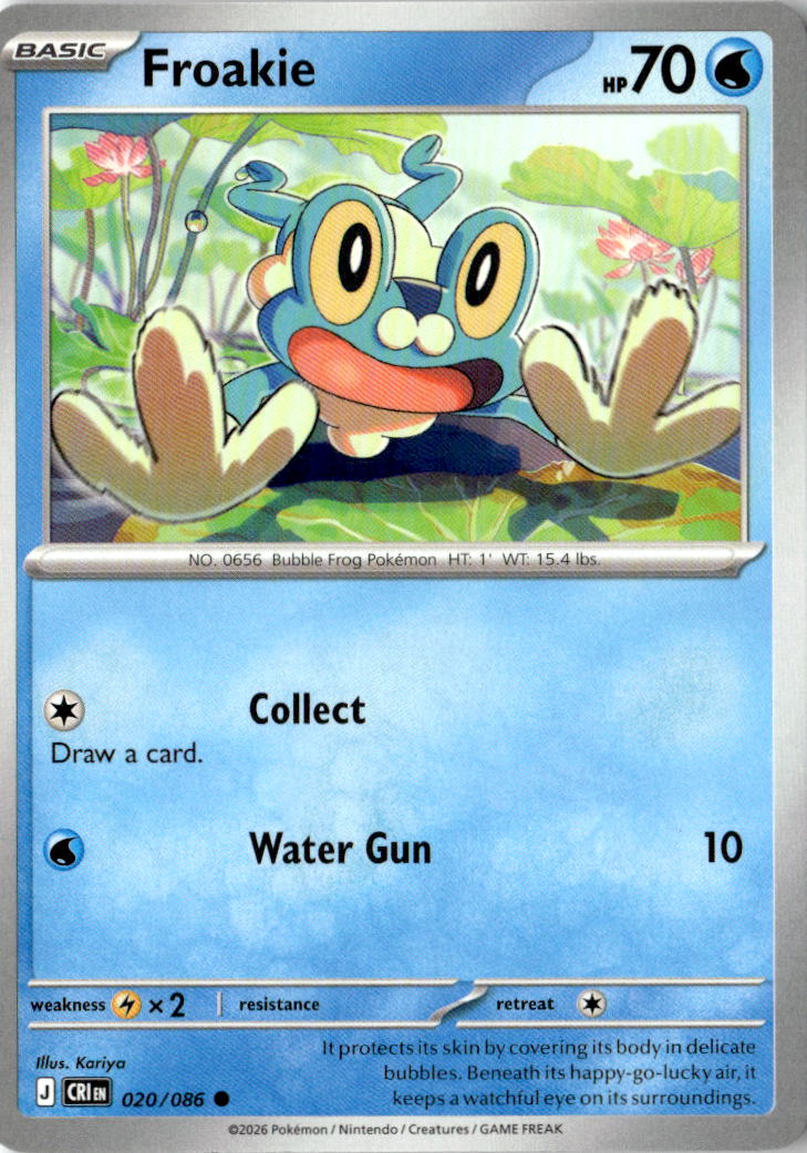 Front of Froakie 020/086 from Chaos Rising