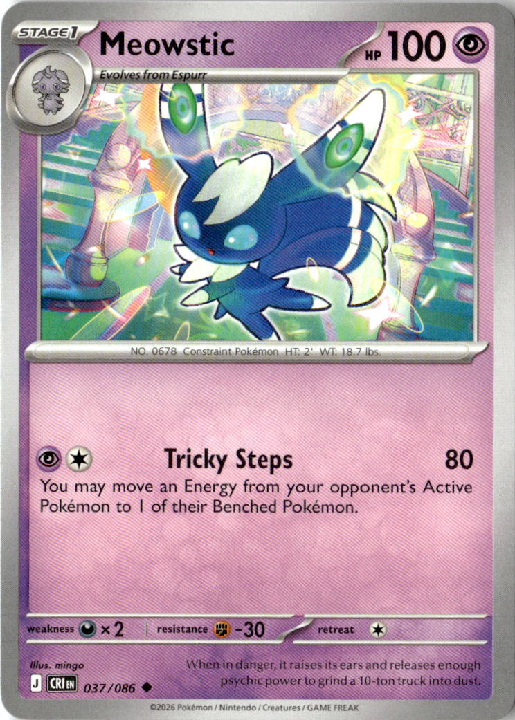 Front of Meowstic 037/086 from Chaos Rising