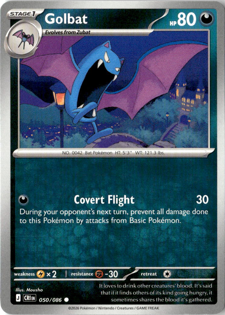 Front of Golbat 050/086 from Chaos Rising