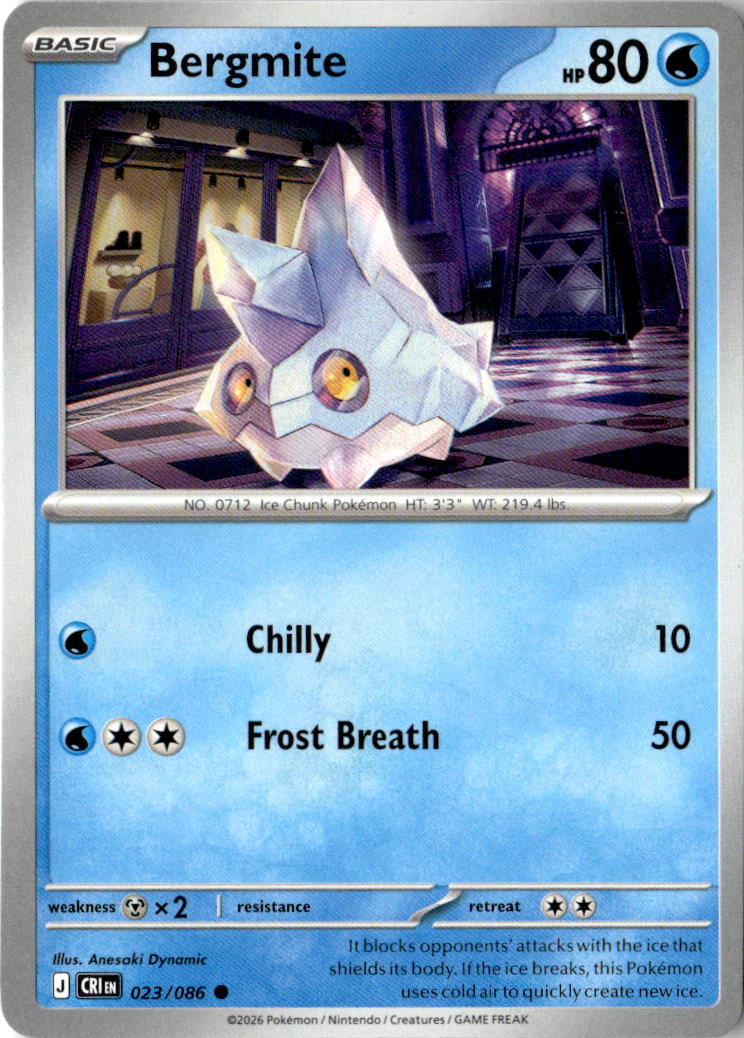 Front of Bergmite 023/086 from Chaos Rising