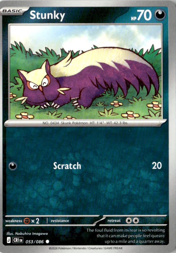 Front of Stunky 053/086 from Chaos Rising