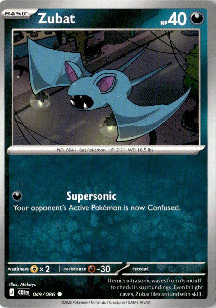 Front of Zubat 049/086 from Chaos Rising