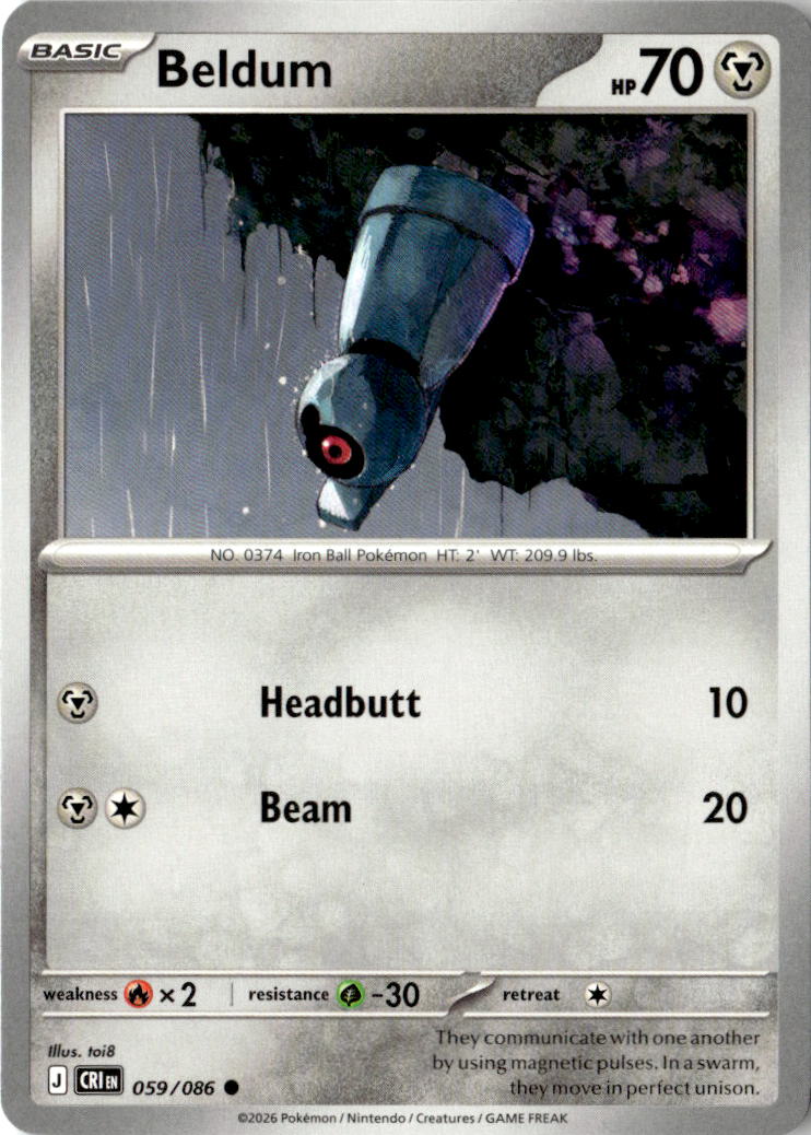 Front of Beldum 059/086 from Chaos Rising