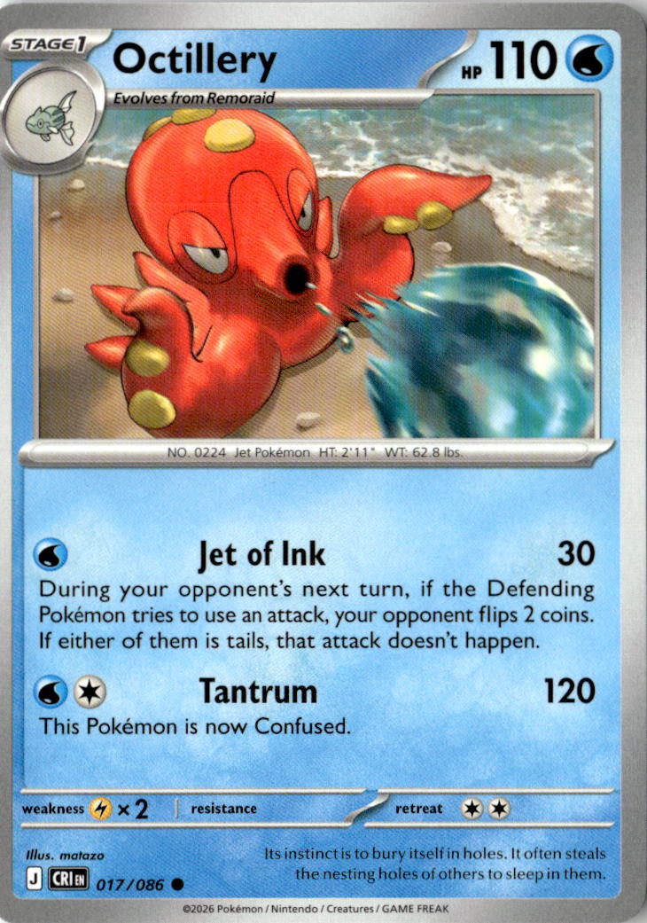 Front of Octillery 017/086 from Chaos Rising