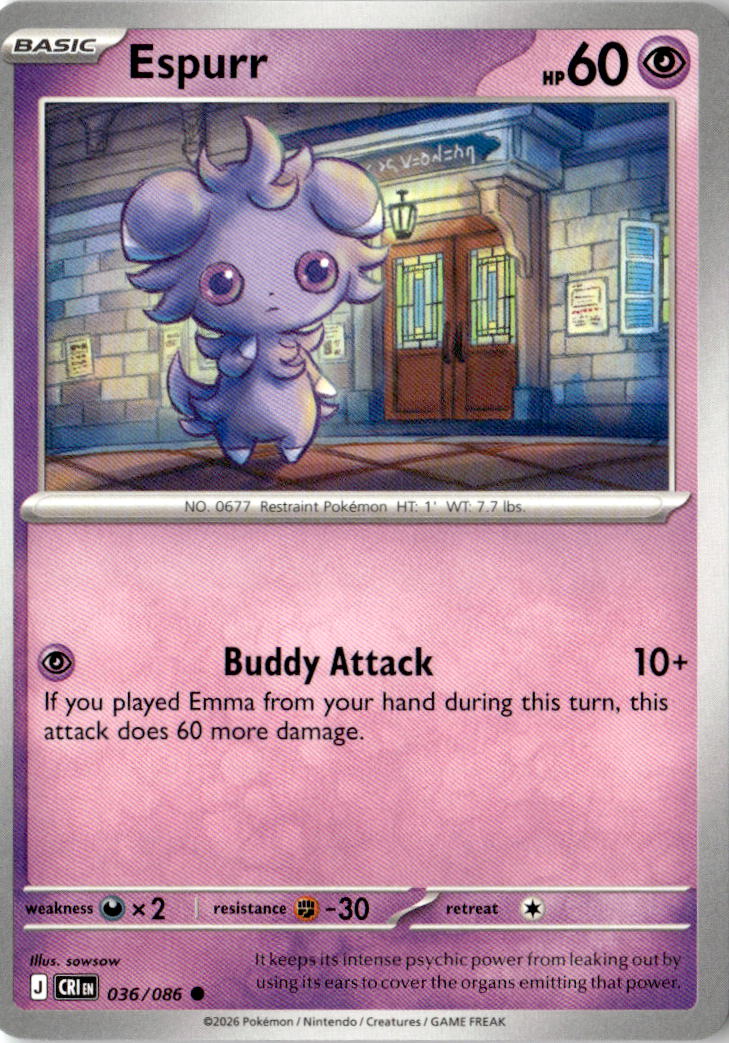 Front of Espurr 036/086 from Chaos Rising