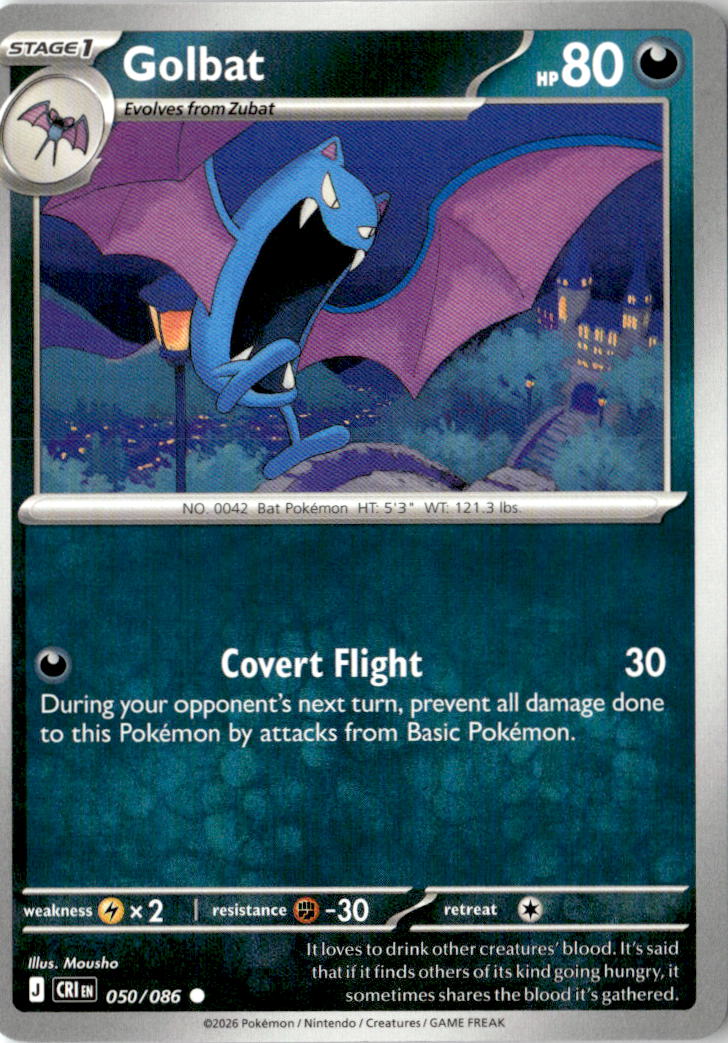 Front of Golbat 050/086 from Chaos Rising