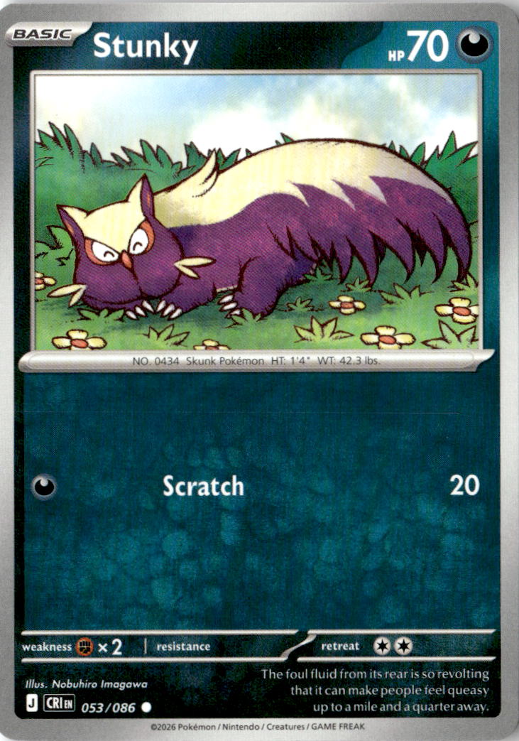 Front of Stunky 053/086 from Chaos Rising