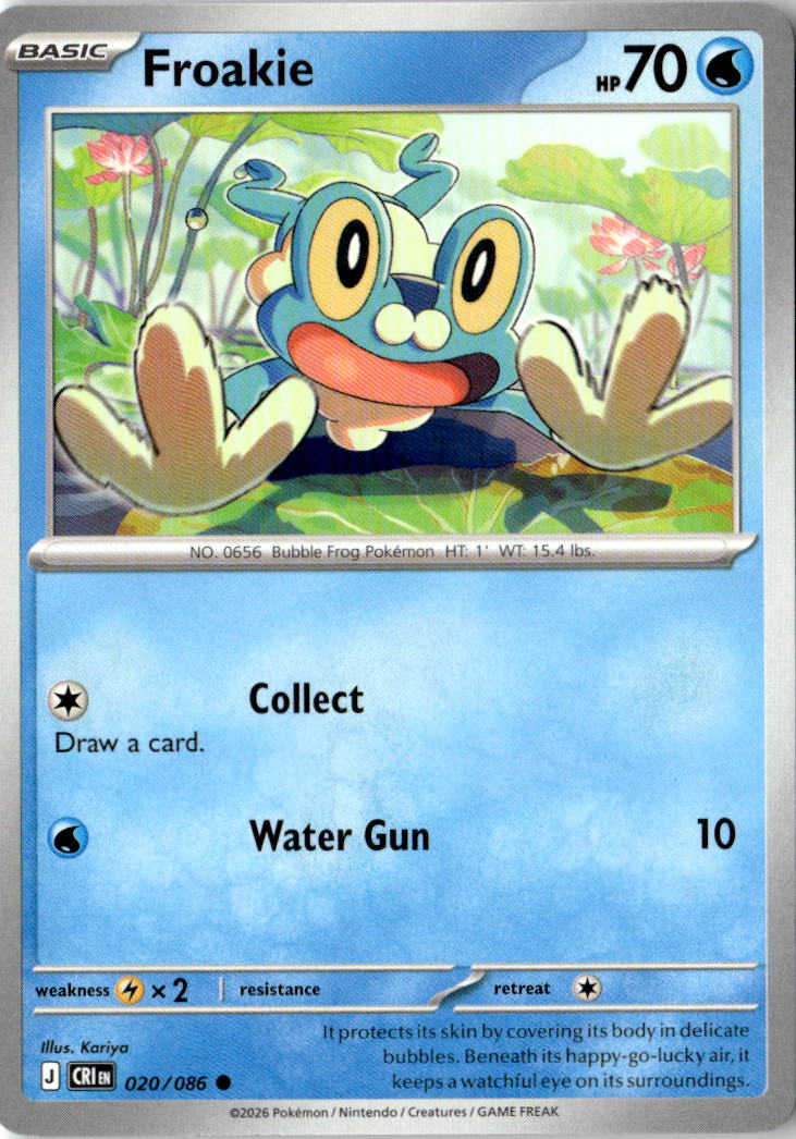 Front of Froakie 020/086 from Chaos Rising