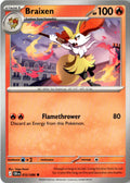 Front of Braixen 012/086 from Chaos Rising