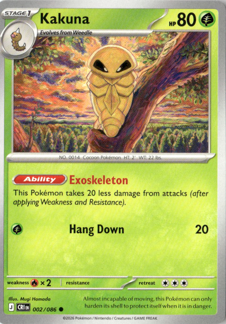 Front of Kakuna 002/086 from Chaos Rising