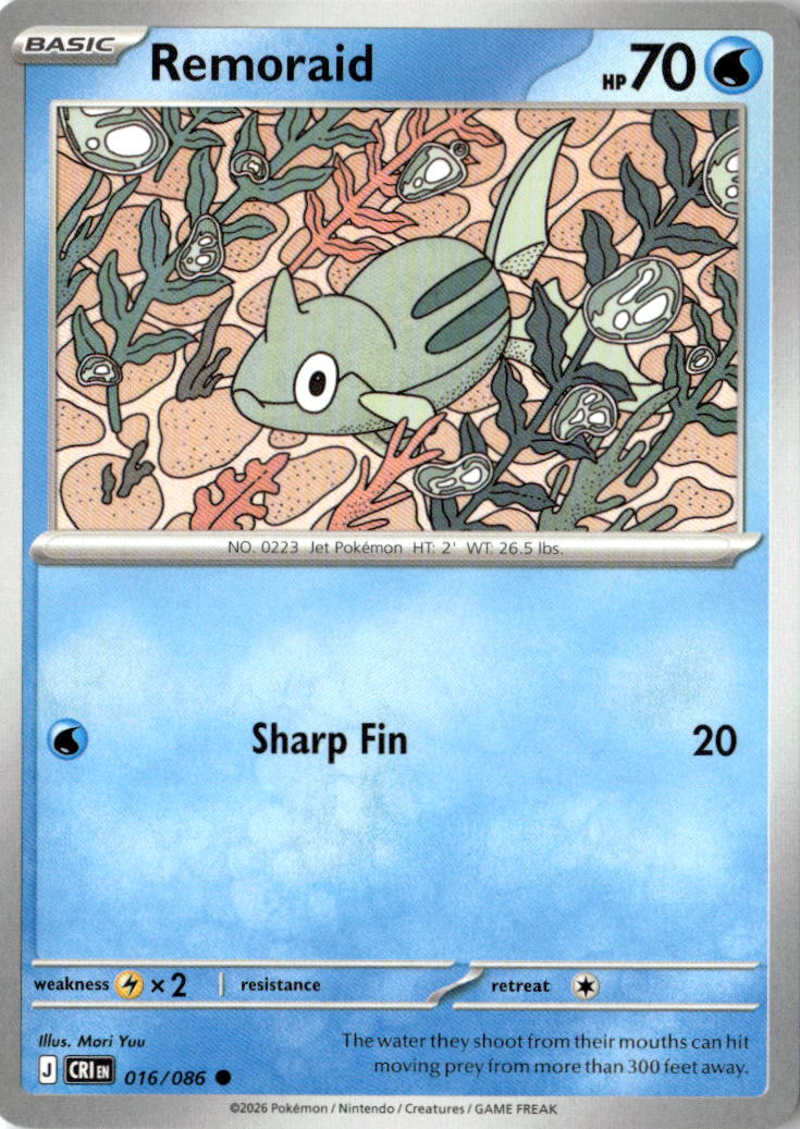 Front of Remoraid 016/086 from Chaos Rising