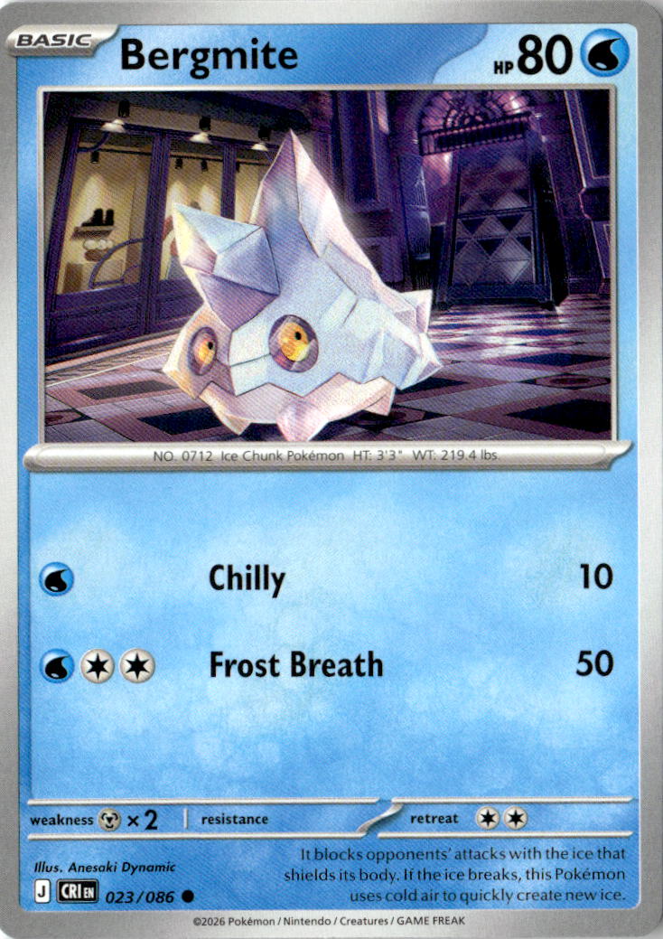 Front of Bergmite 023/086 from Chaos Rising