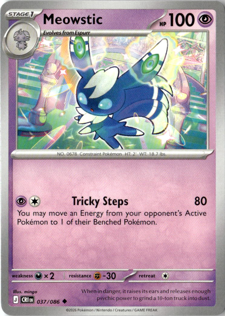 Front of Meowstic 037/086 from Chaos Rising