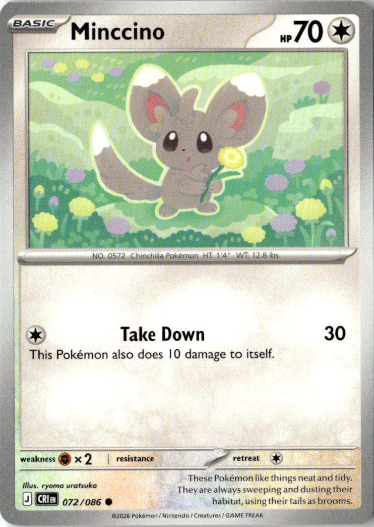 Front of Minccino 072/086 from Chaos Rising