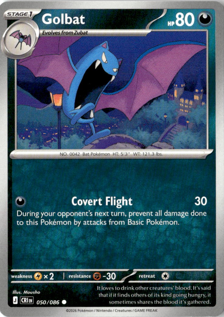 Front of Golbat 050/086 from Chaos Rising