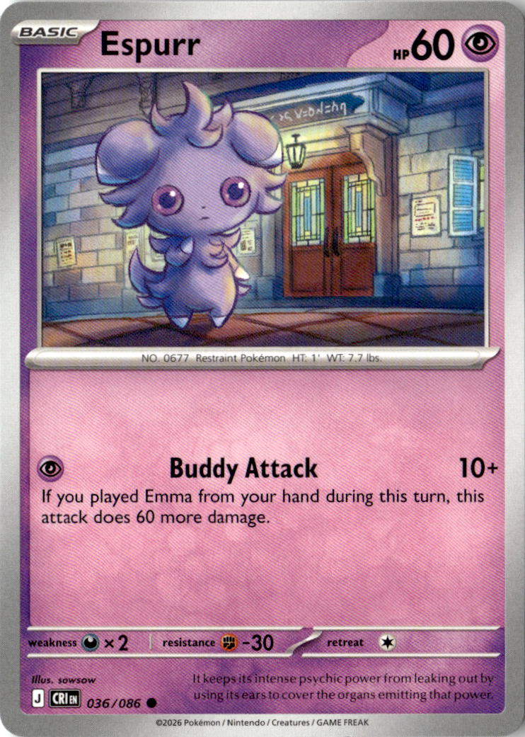 Front of Espurr 036/086 from Chaos Rising