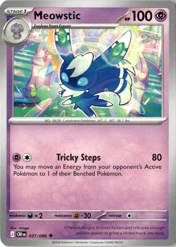 Front of Meowstic 037/086 from Chaos Rising