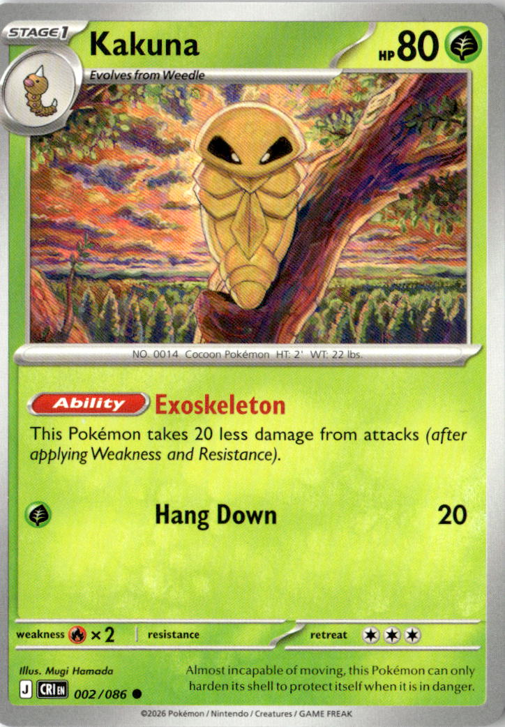 Front of Kakuna 002/086 from Chaos Rising