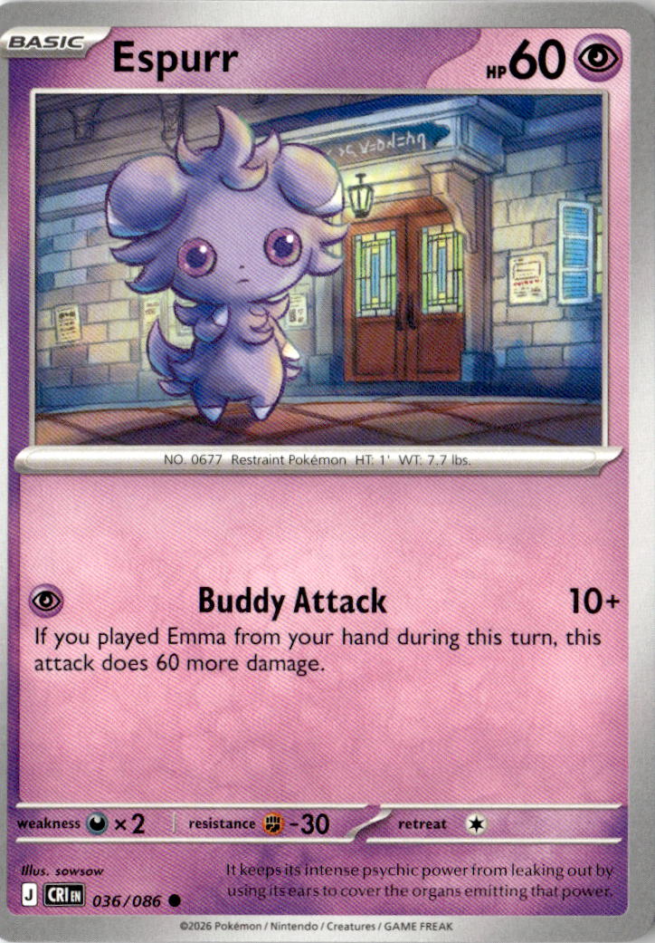 Front of Espurr 036/086 from Chaos Rising