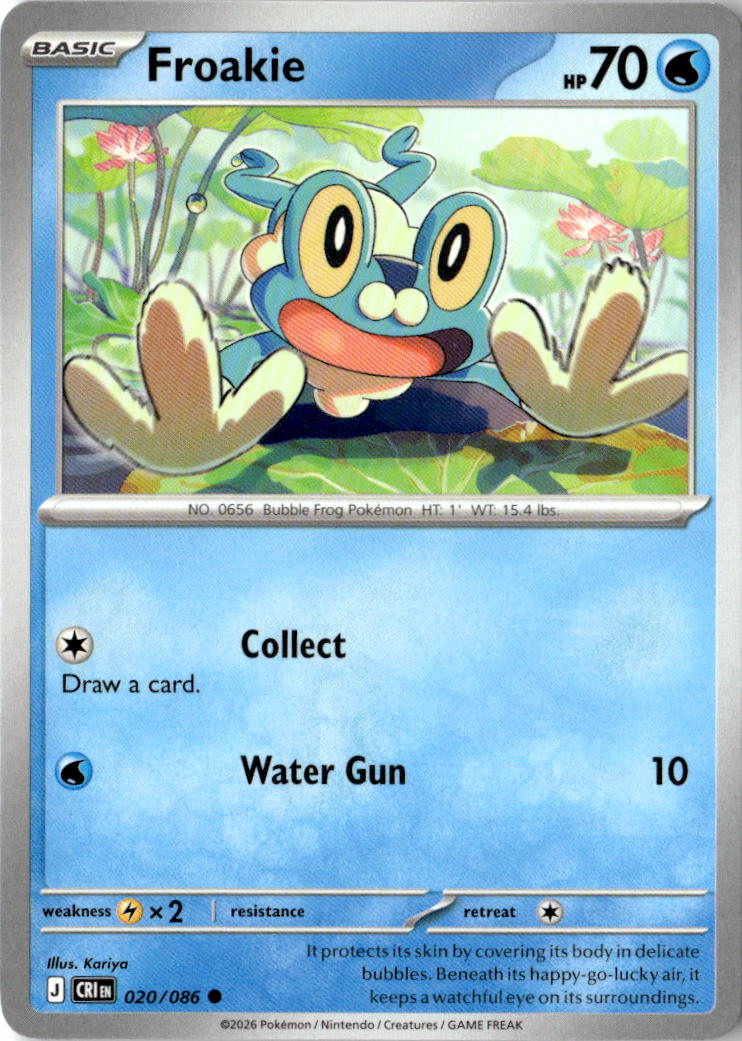 Front of Froakie 020/086 from Chaos Rising
