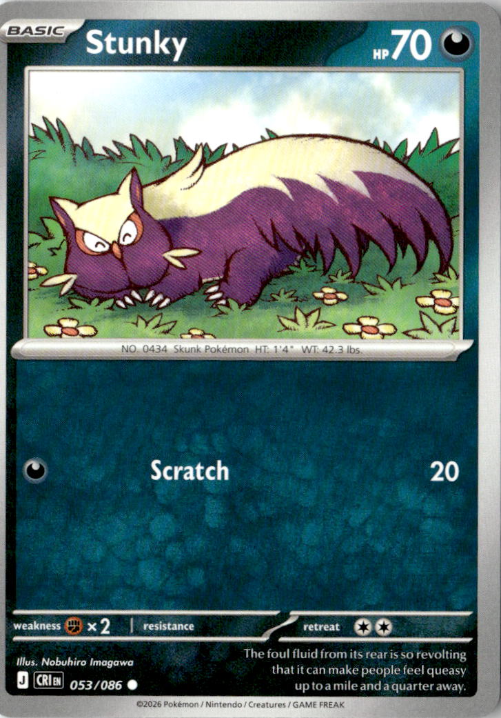 Front of Stunky 053/086 from Chaos Rising