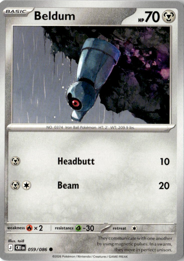 Front of Beldum 059/086 from Chaos Rising