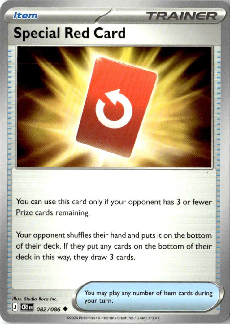 Front of Special Red Card 082/086 from Chaos Rising