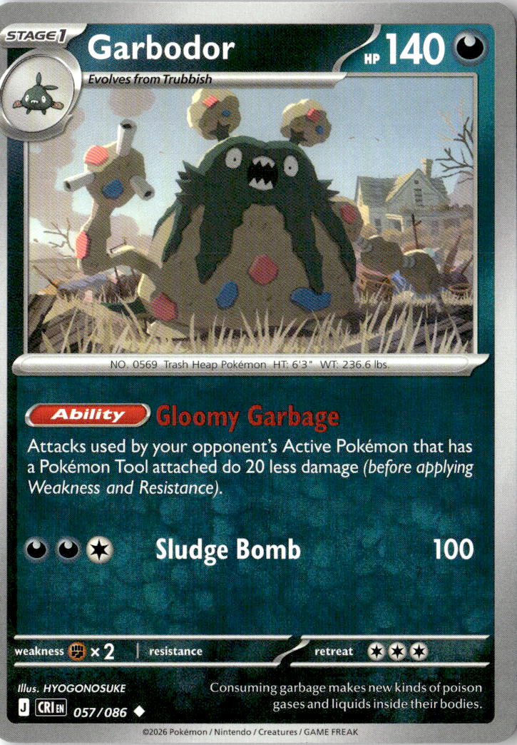 Front of Garbodor 057/086 from Chaos Rising