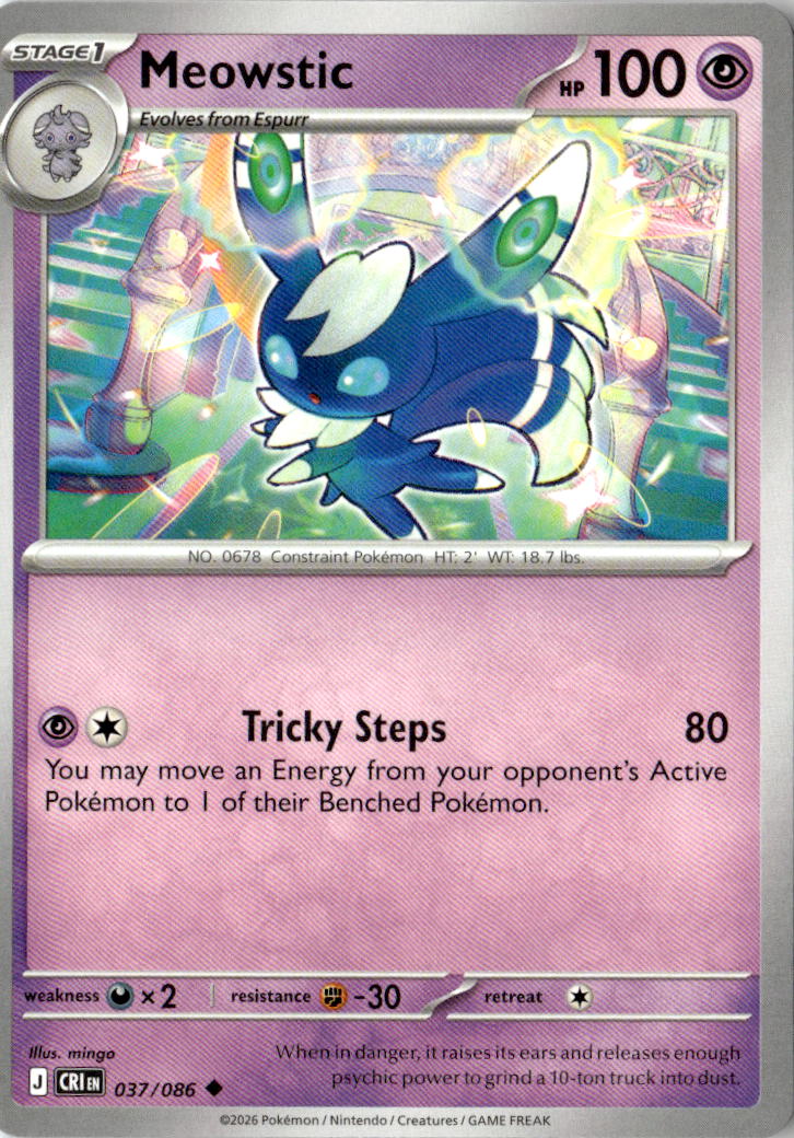 Front of Meowstic 037/086 from Chaos Rising