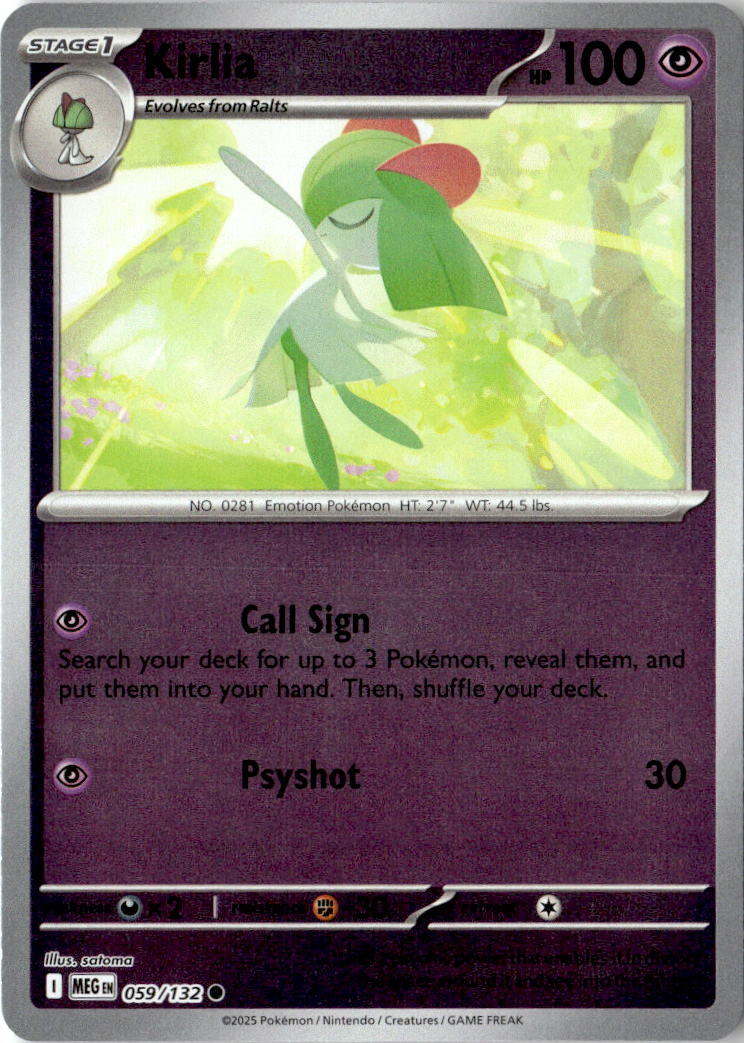 Front of Kirlia 059/132 from Mega Evolution