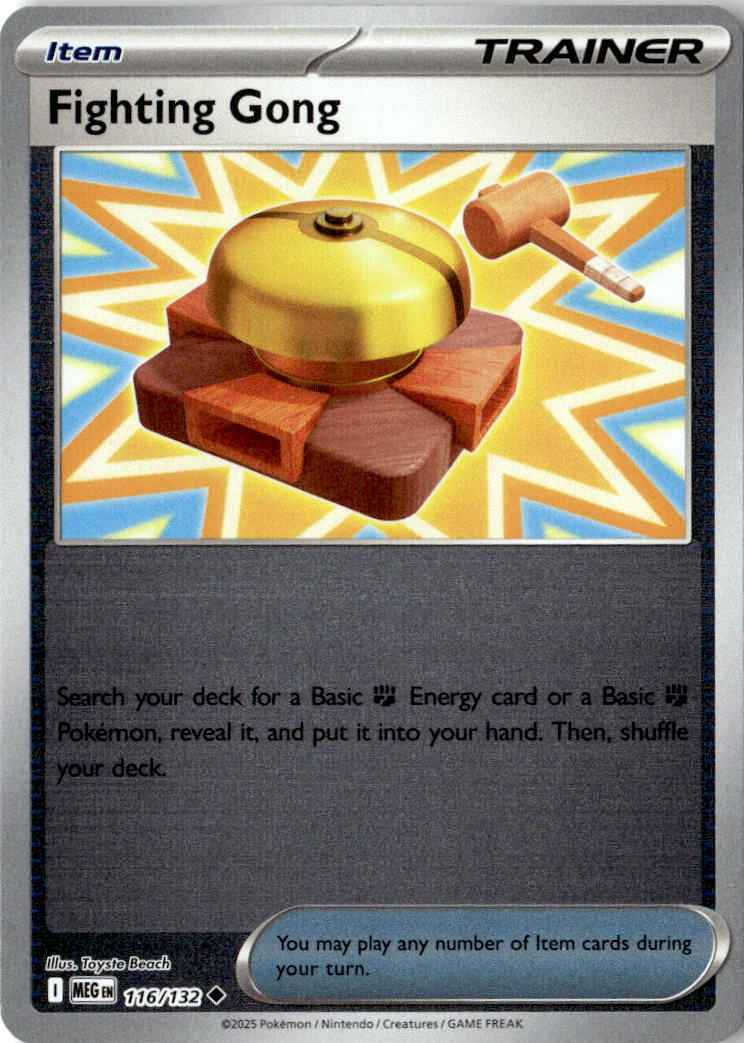 Front of Fighting Gong 116/132 from Mega Evolution