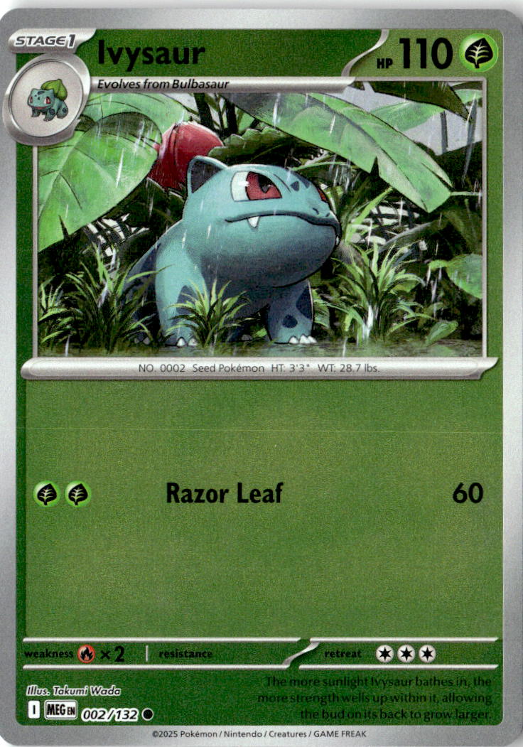 Front of Ivysaur 002/132 from Mega Evolution