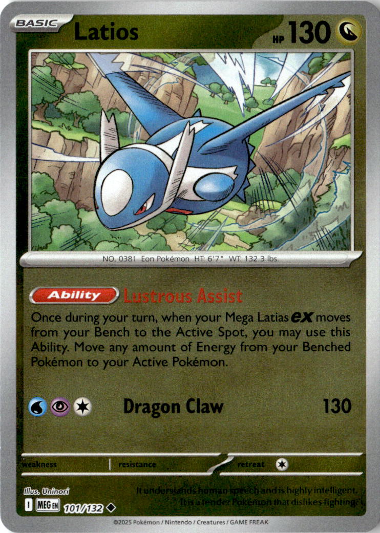 Front of Latios 101/132 from Mega Evolution