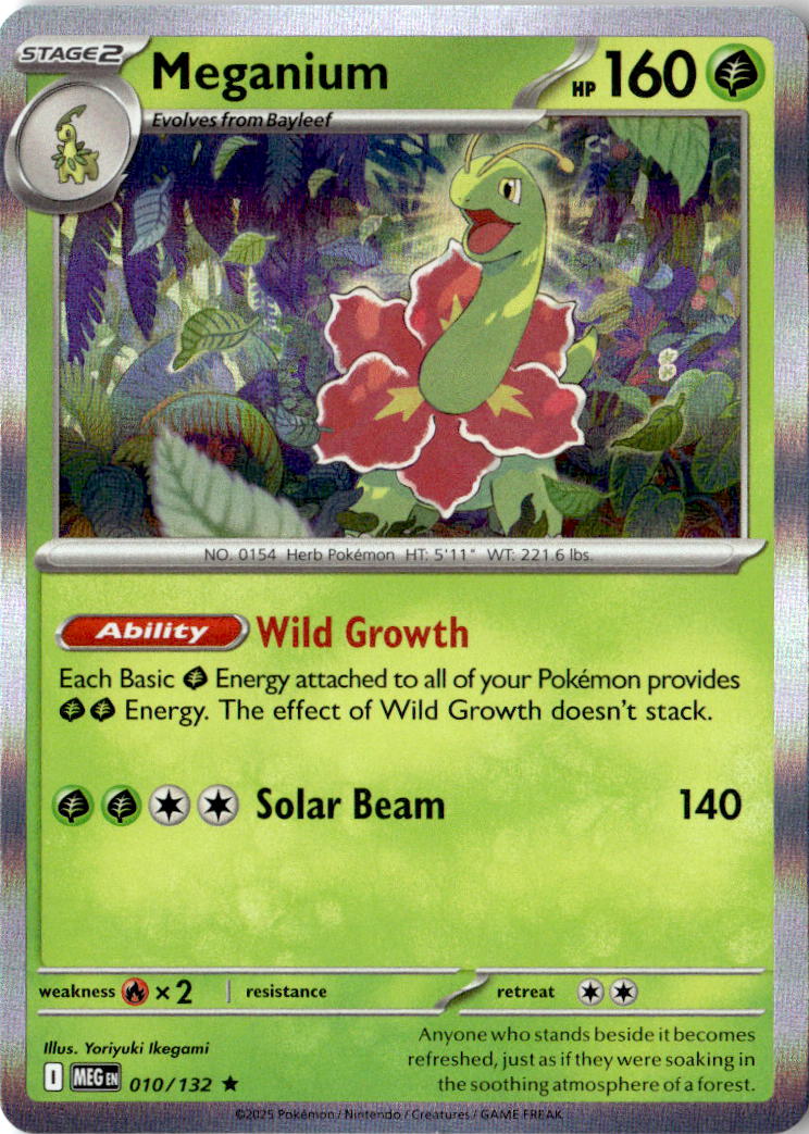 Front of Meganium 010/132 from Mega Evolution