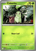 Front of Chikorita 008/132 from Mega Evolution