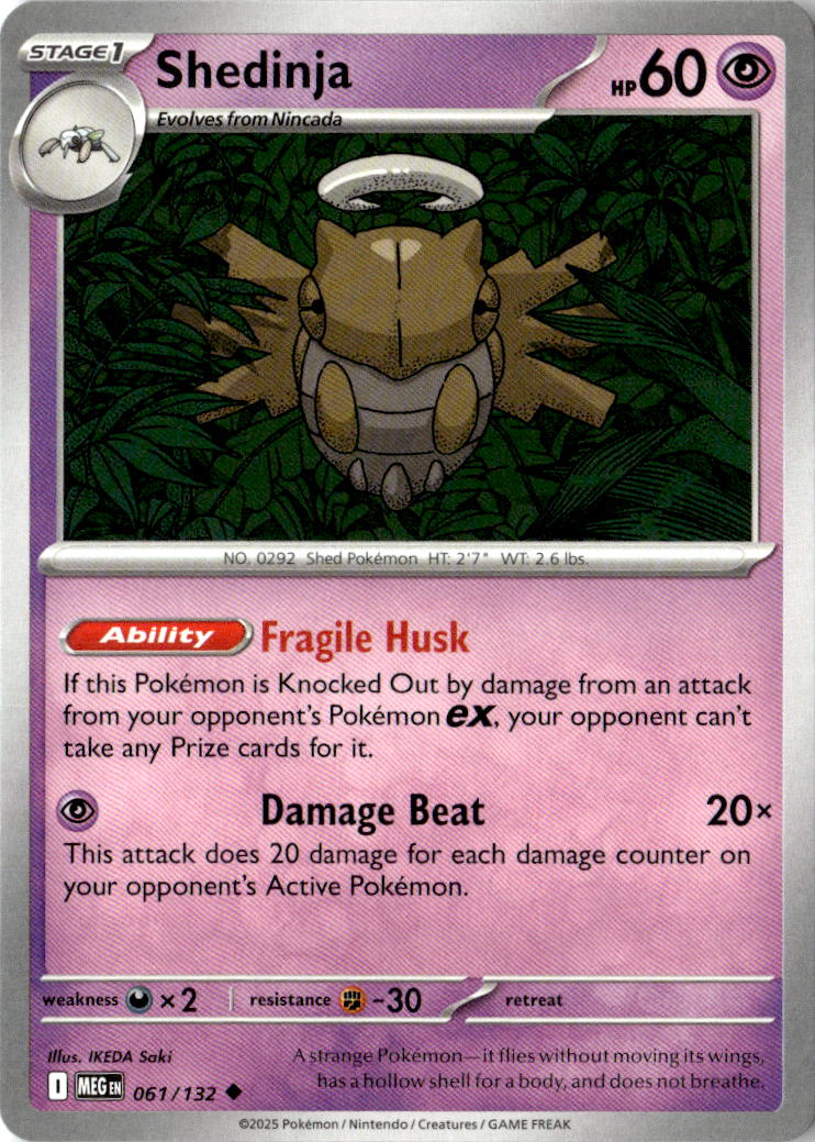 Front of Shedinja 061/132 from Mega Evolution