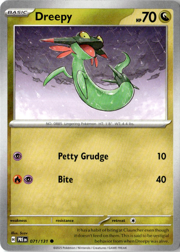 Front of Dreepy 071/131 from Prismatic Evolutions