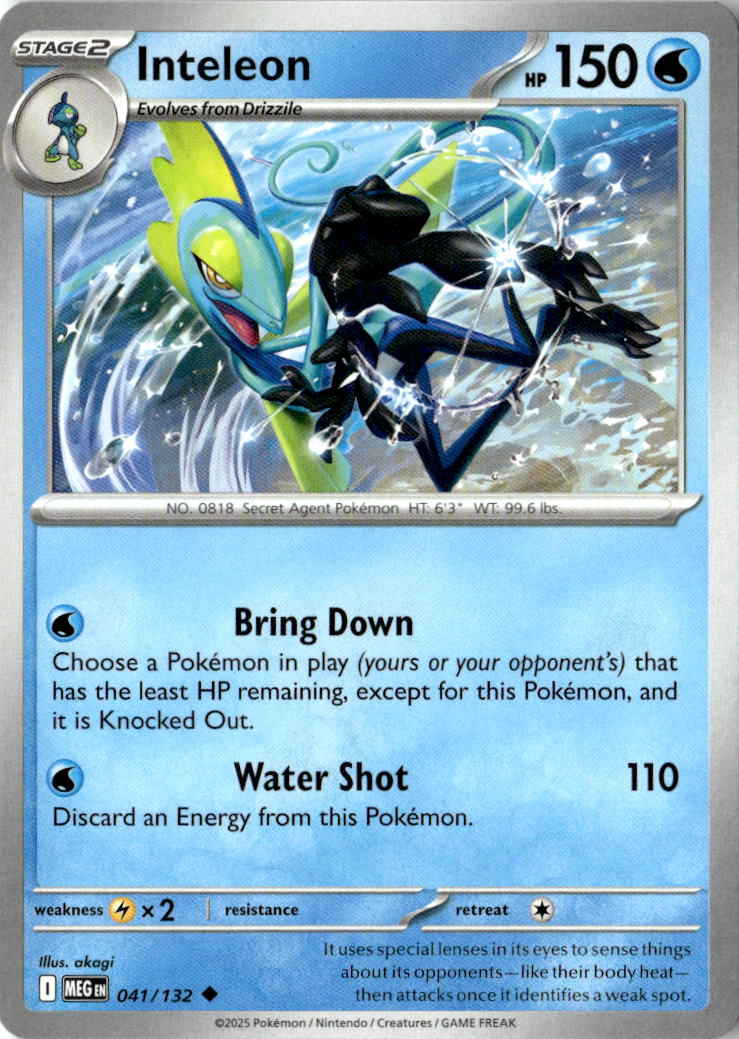 Front of Inteleon 041/132 from Mega Evolution