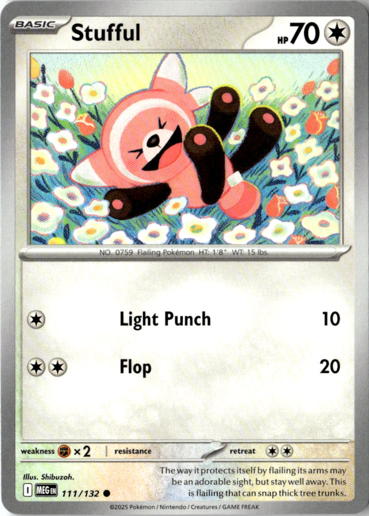 Front of Stufful 111/132 from Mega Evolution