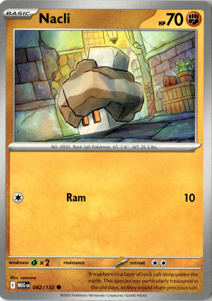 Front of Nacli 082/132 from Mega Evolution
