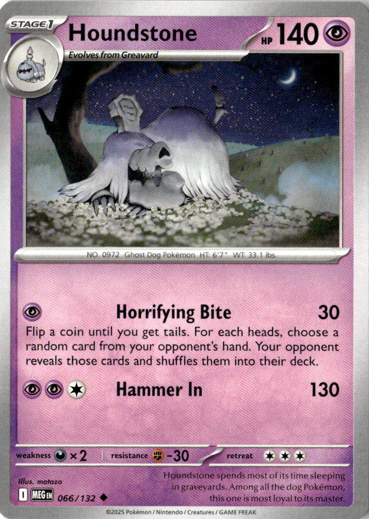 Front of Houndstone 066/132 from Mega Evolution