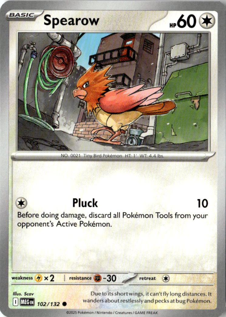 Front of Spearow 102/132 from Mega Evolution