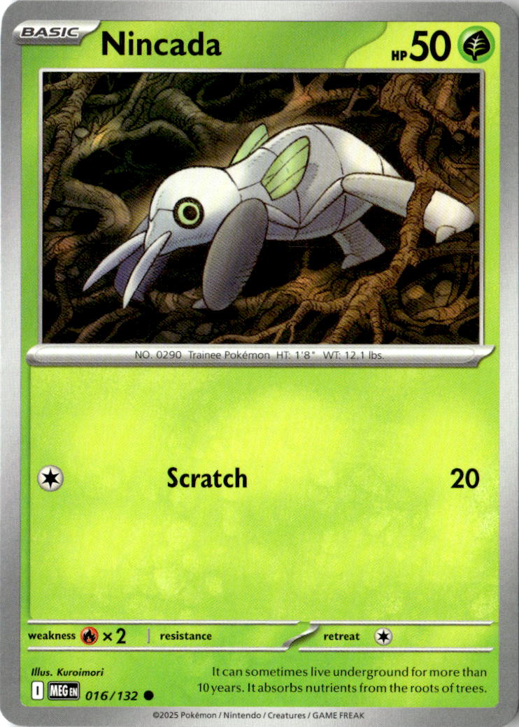 Front of Nincada 016/132 from Mega Evolution