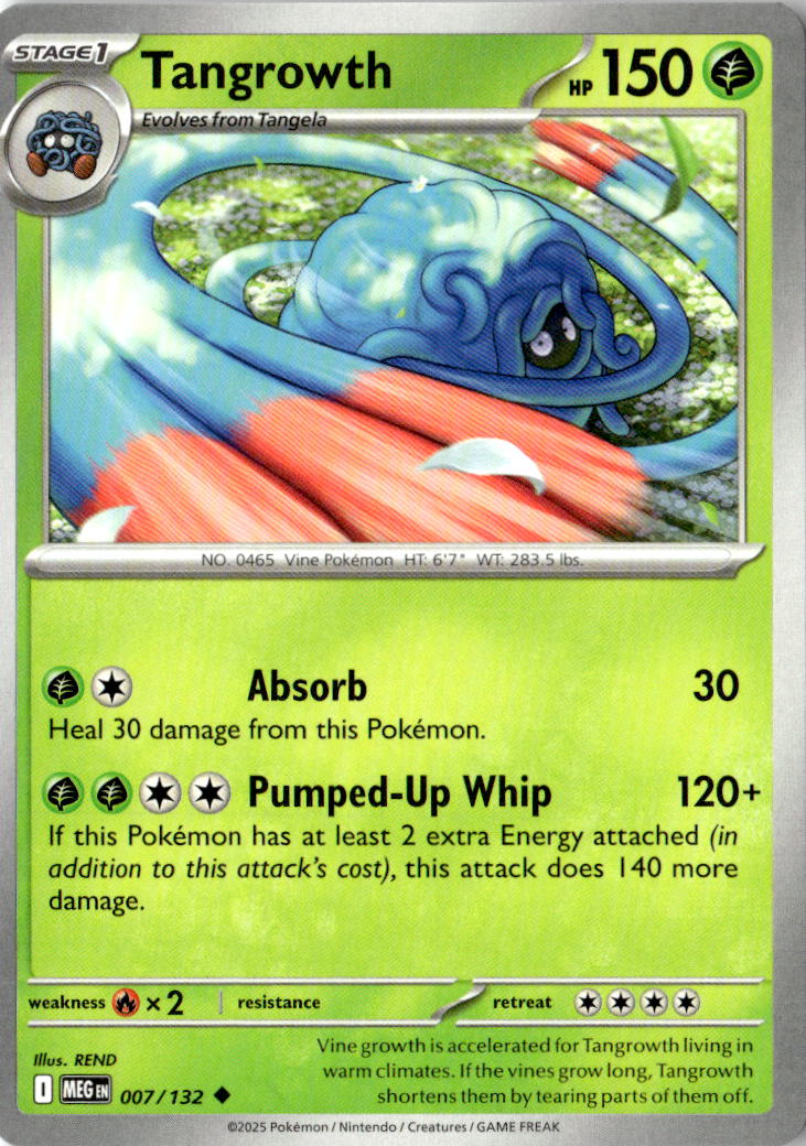 Front of Tangrowth 007/132 from Mega Evolution